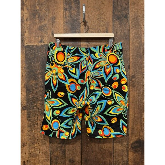 Loudmouth Golf Shorts Fits Men Black Bold Paisley Floral Geometric Sz 36 EUC - Picture 3 of 7